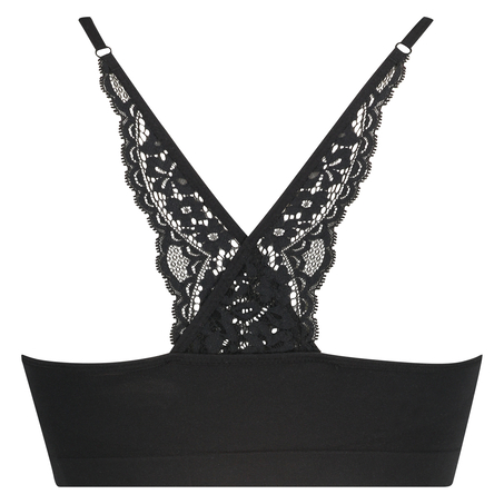 Sömlös bralette Rose, Svart