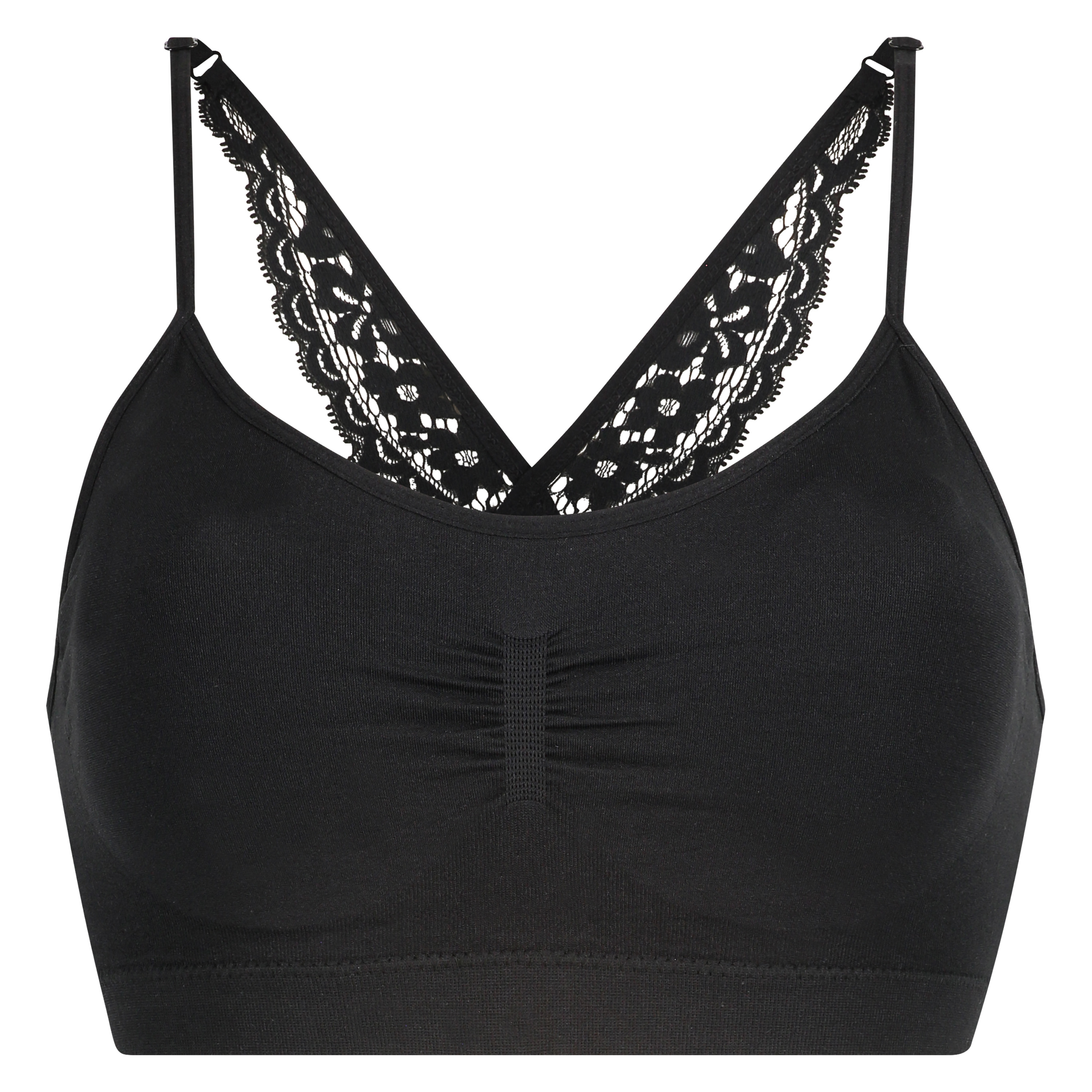 Marine bralette sömlös, Svart, main