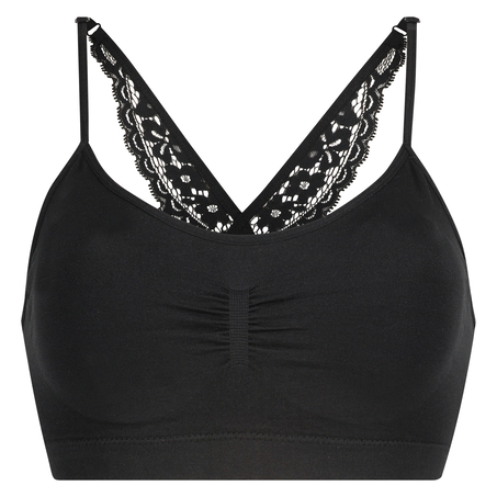 Marine bralette sömlös, Svart