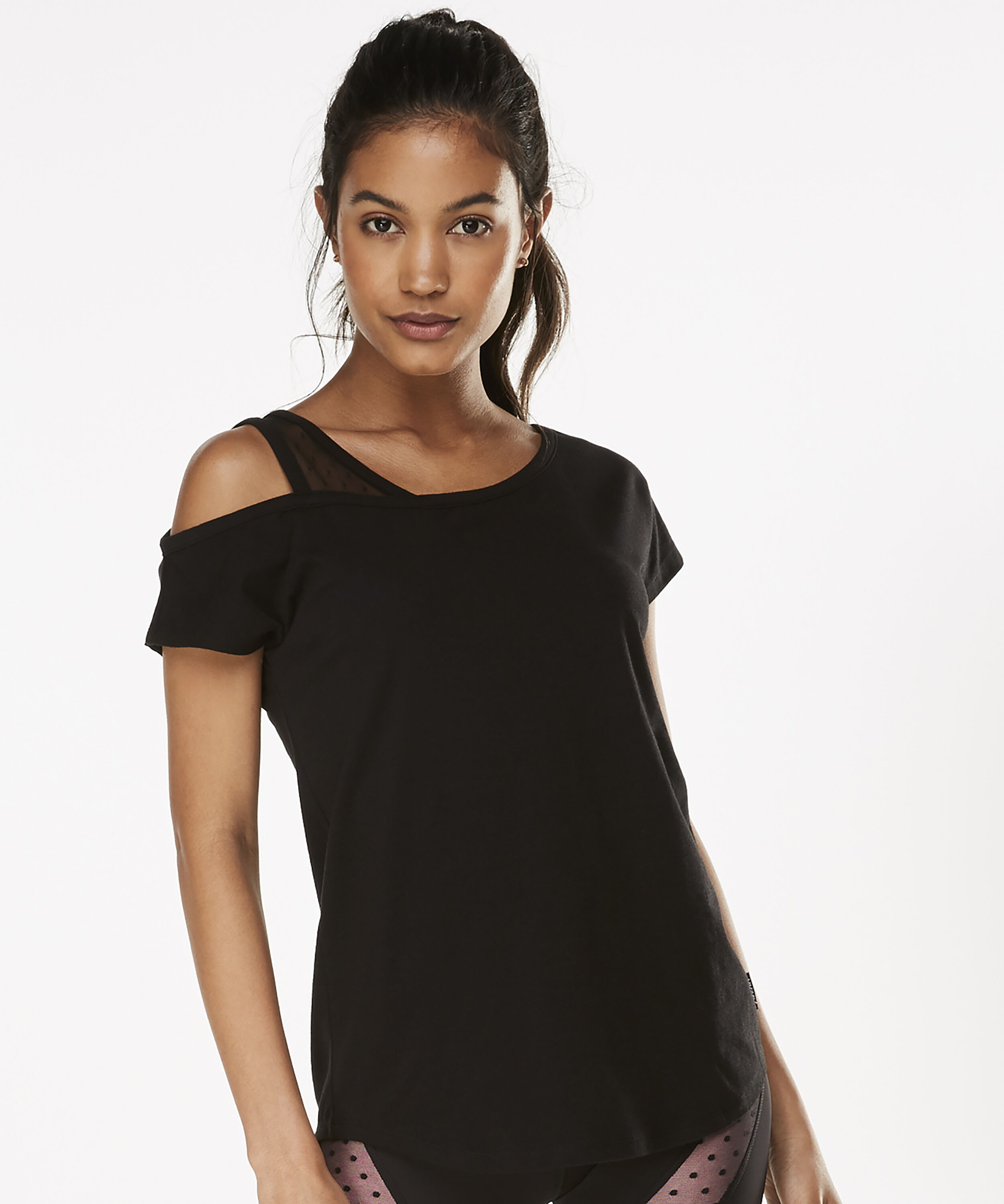 Kortärmad sporttopp HKMX Branded, Svart