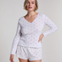 Pyjamasshorts Pointelle, Vit