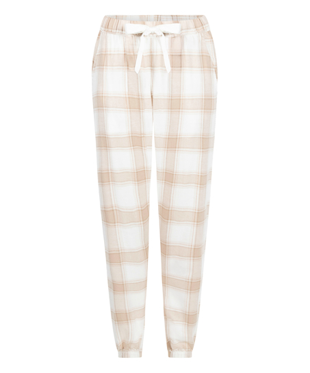 Pyjamasbyxori flanell, Beige
