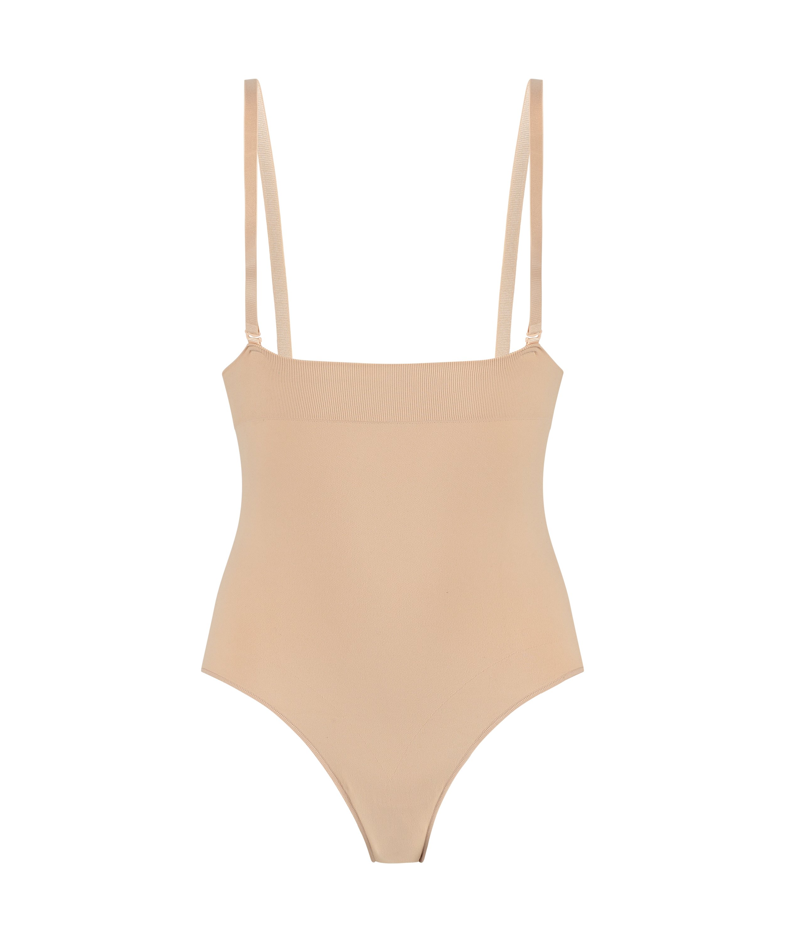 Sömlös förbättrande byxor med hög midja, Beige, main