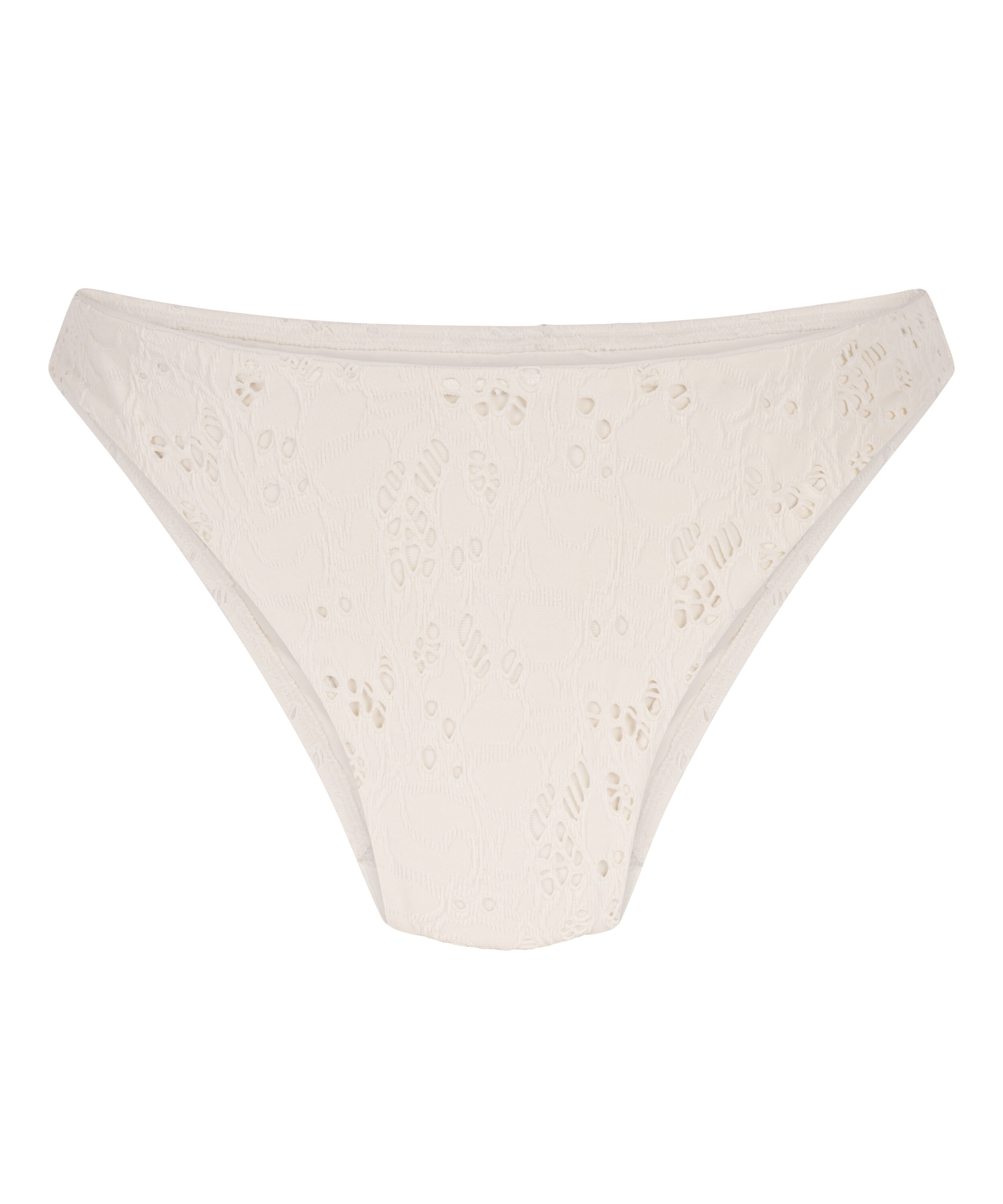 Crochet bikininederdel med h&ouml;ga ben, Vit