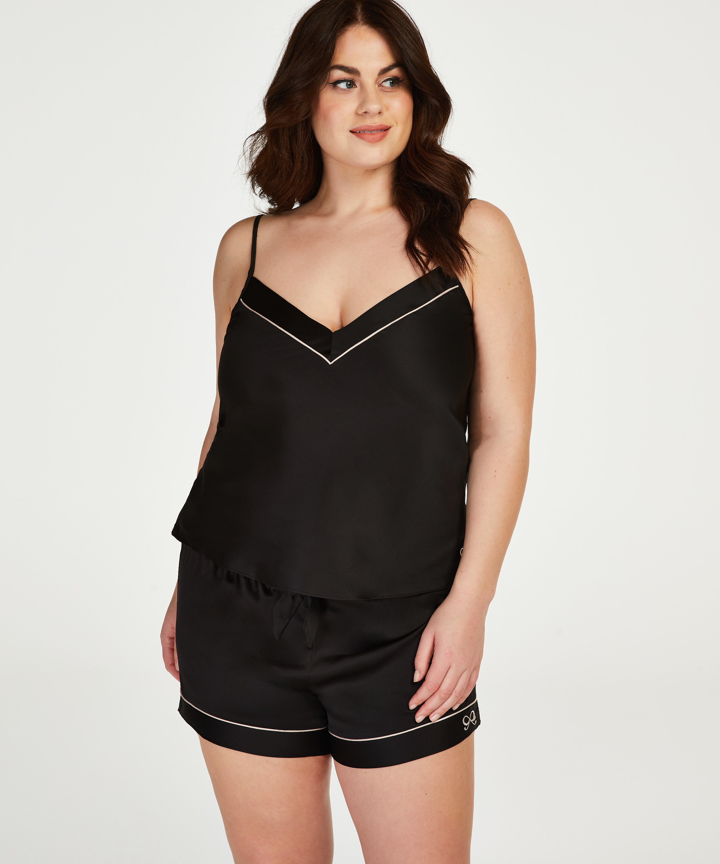 Linne Satin Bow, Svart, main