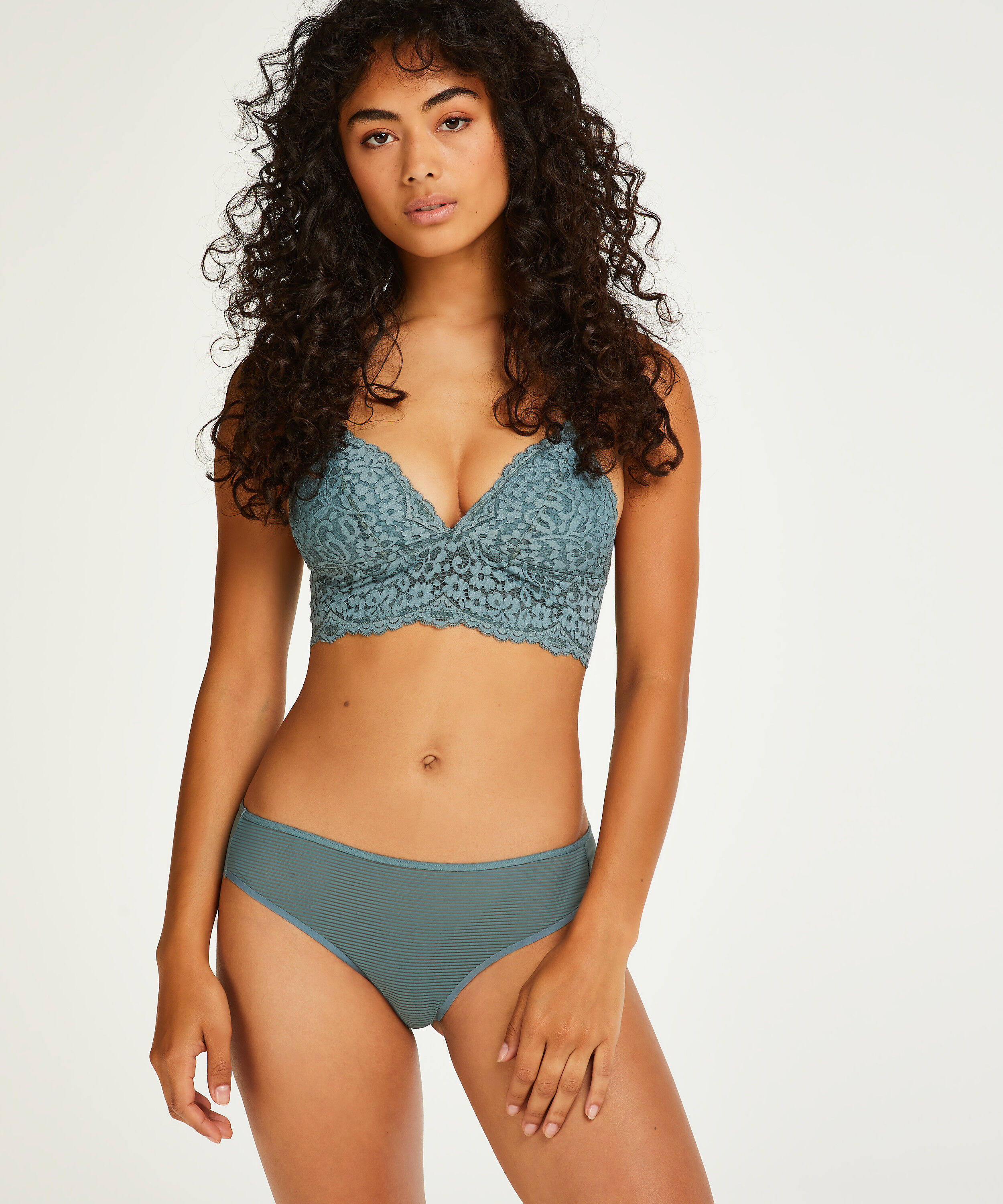Brazilian-trosa Invisible Stripe Mesh, Grå