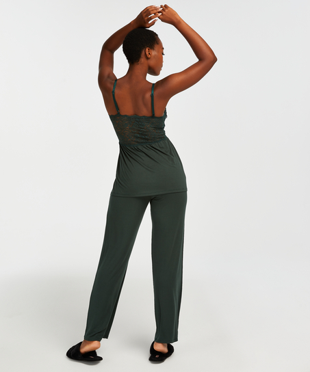 Pyjamasset i spets Vera, grön