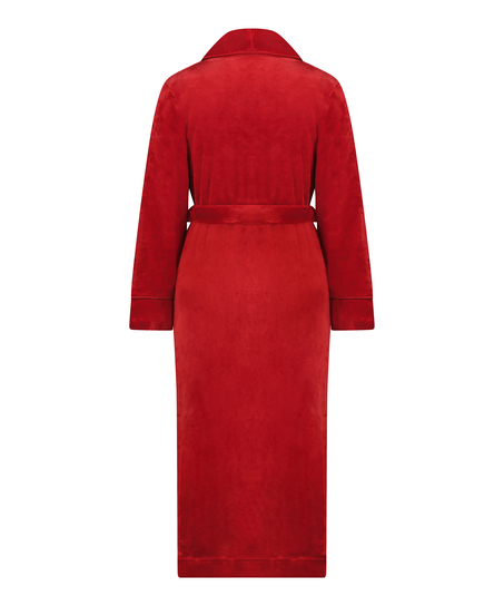 Badrock i fleece, Röd