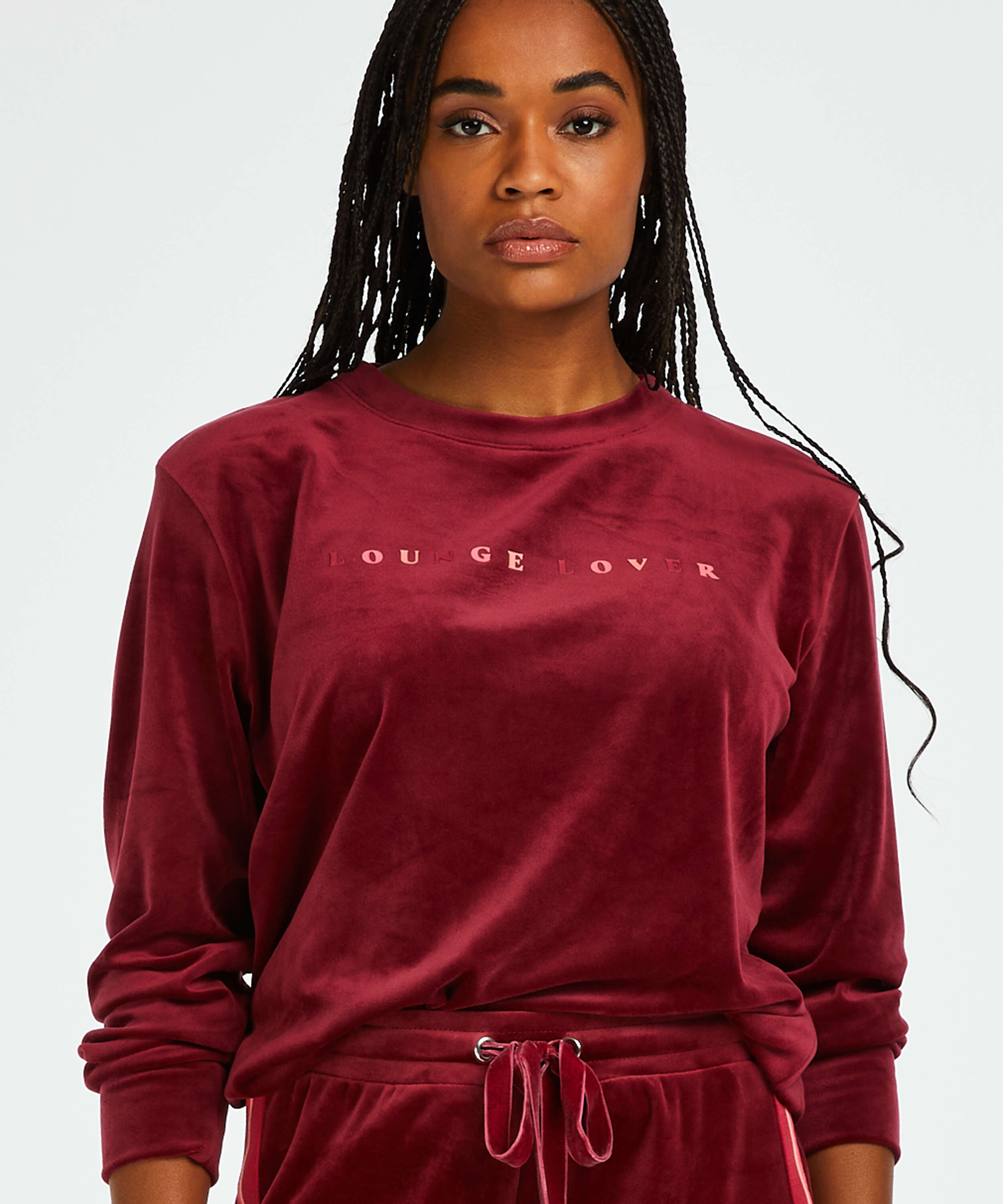 L&aring;ng&auml;rmad sammetstopp, r&ouml;d, main