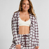 Pyjamastopp flanell, Vit