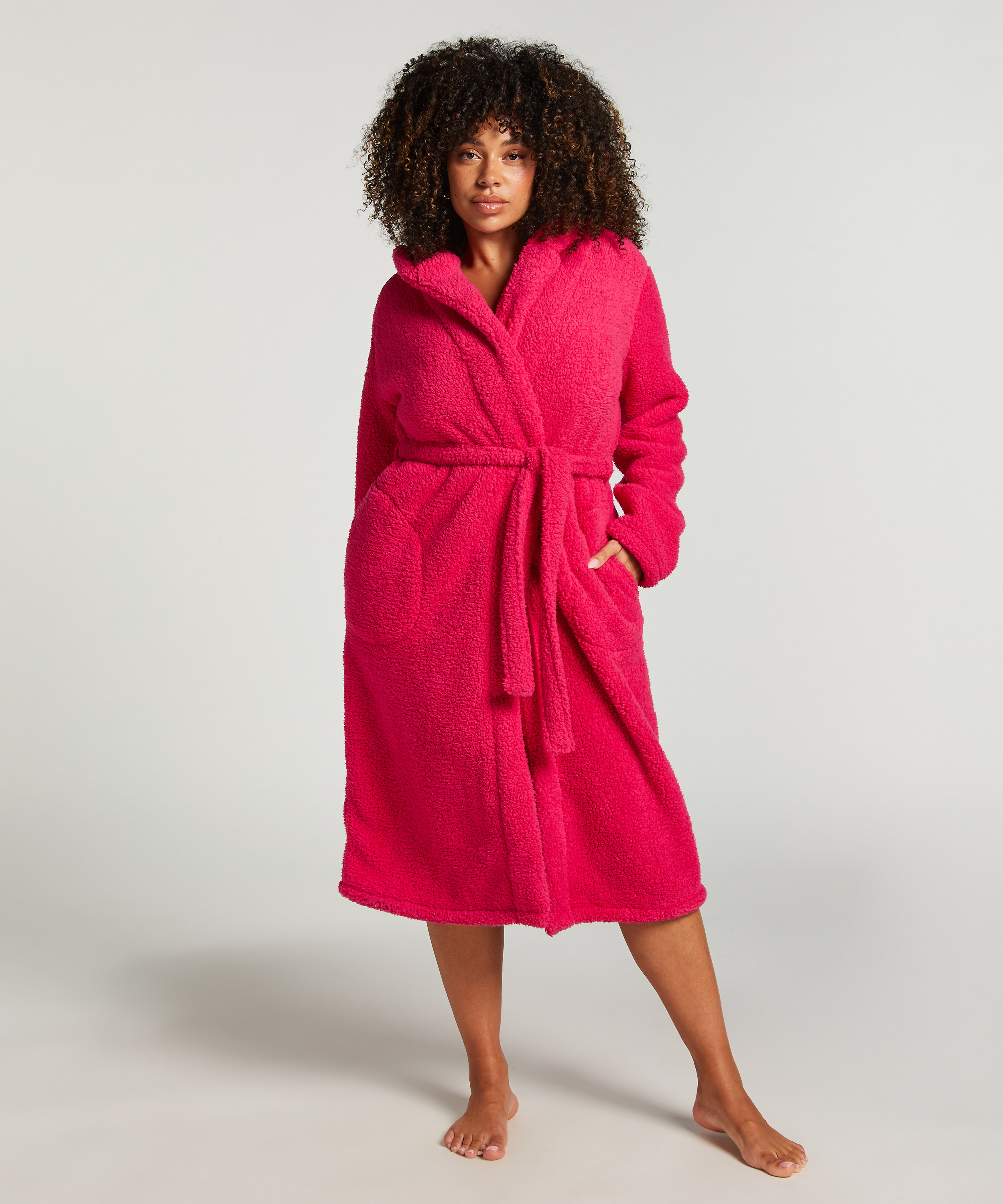 Morgonrock Fleece, Rosa, main