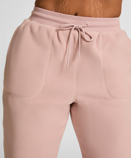 Sportig joggingbyxa i fleece, Rosa