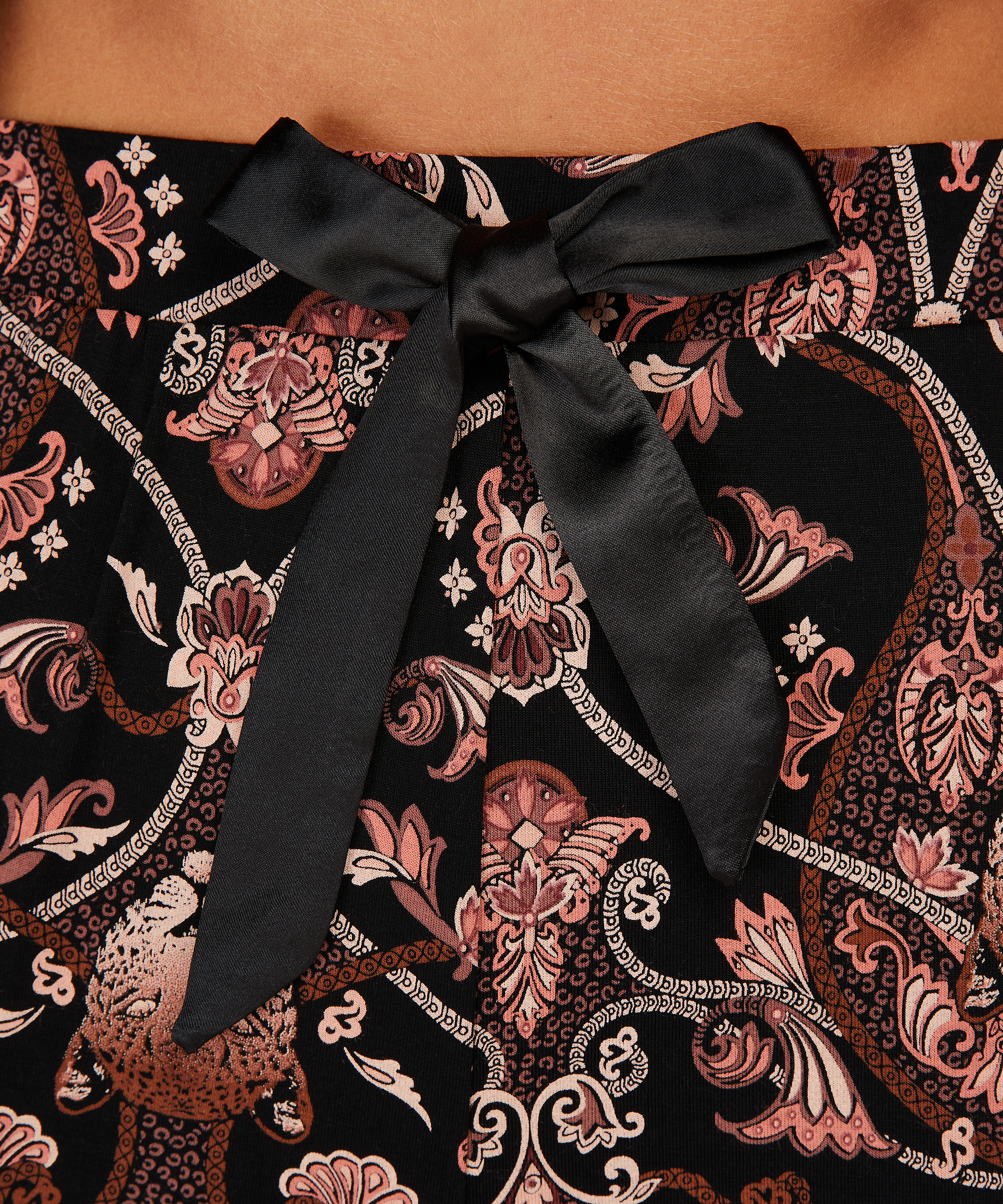 Pyjamasbyxor Jersey, Svart, main