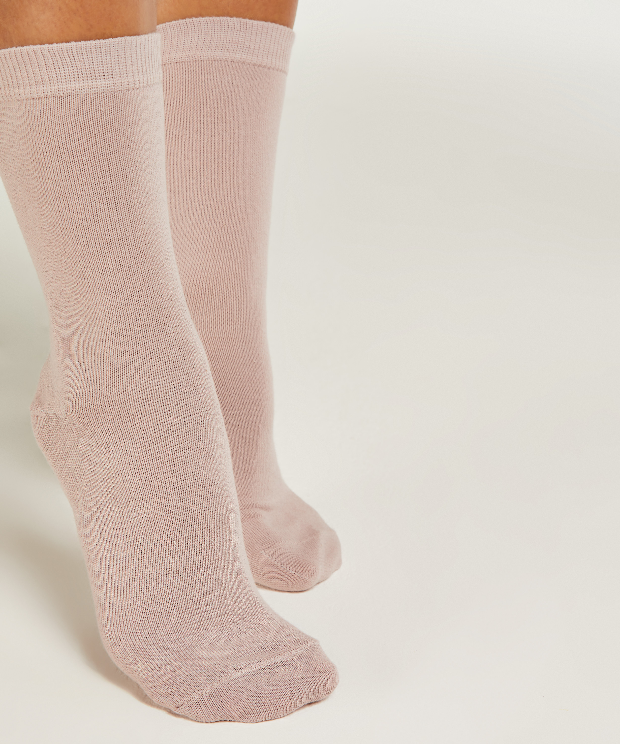 2 Par Bomullsstrumpor, Svart, main