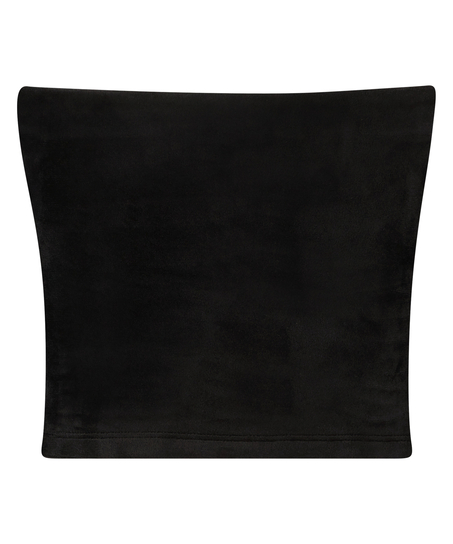 Bandeau-topp i velour, Svart