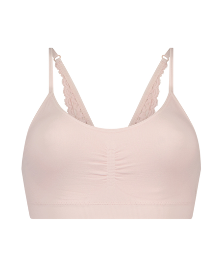 Rose sömlös bralette, Rosa
