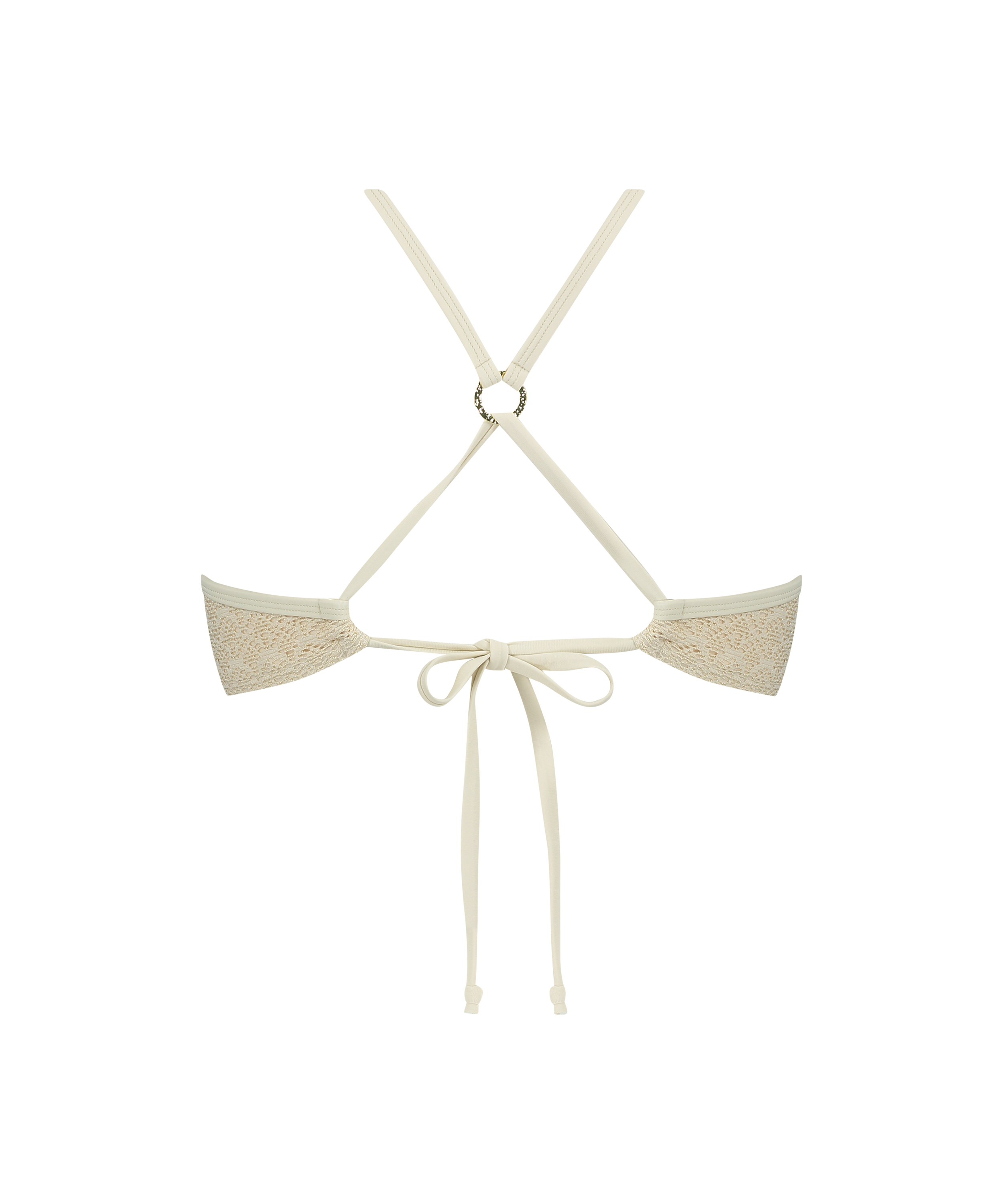 Bikini push-up Top Lurex Crochet, Vit, main