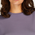 Ribbad kortärmad topp, Lila