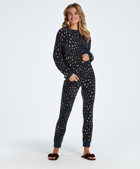 Pyjamaset med v&auml;ska, bl&aring;