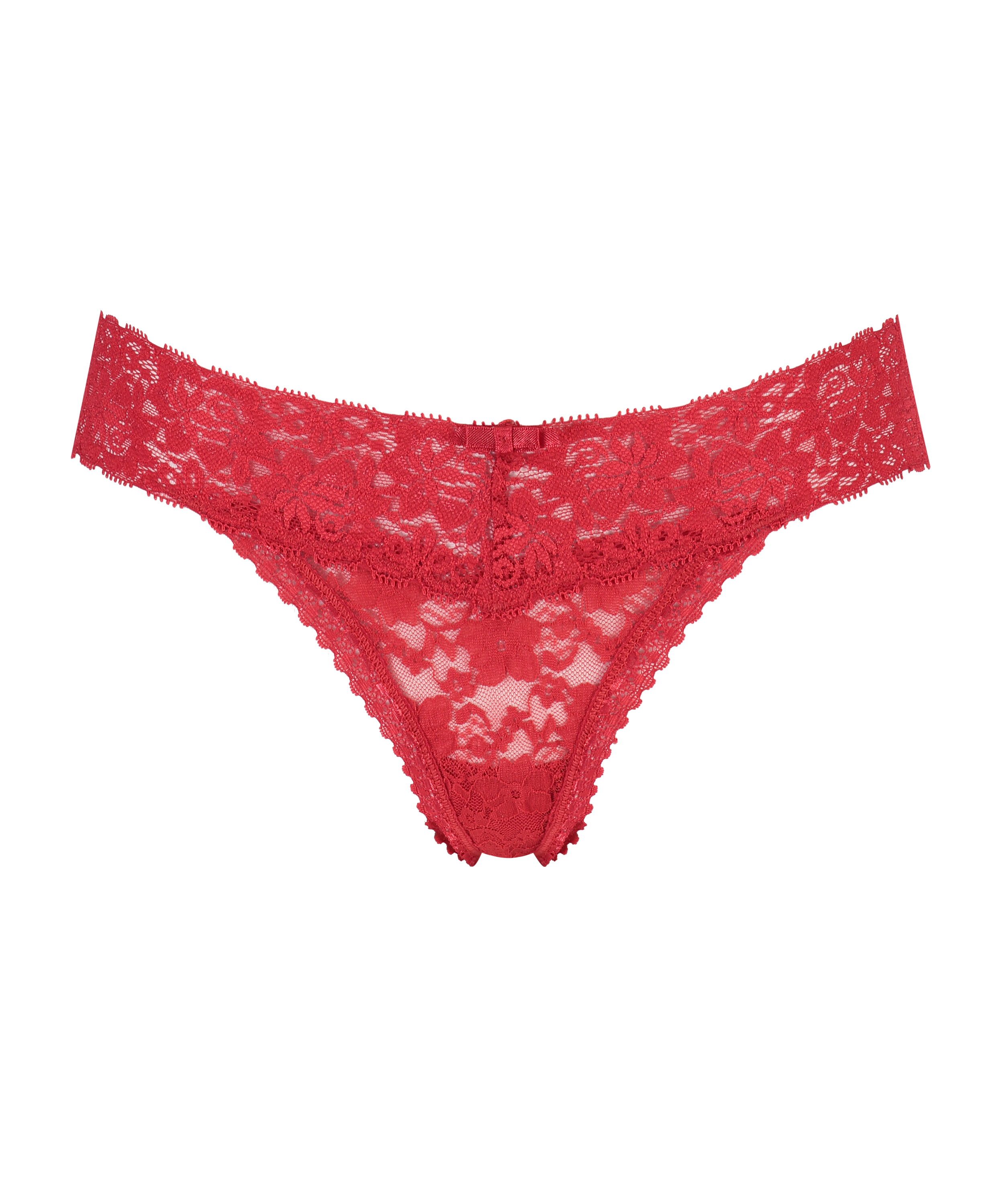 Stringtrosa Floral Lace, röd, main
