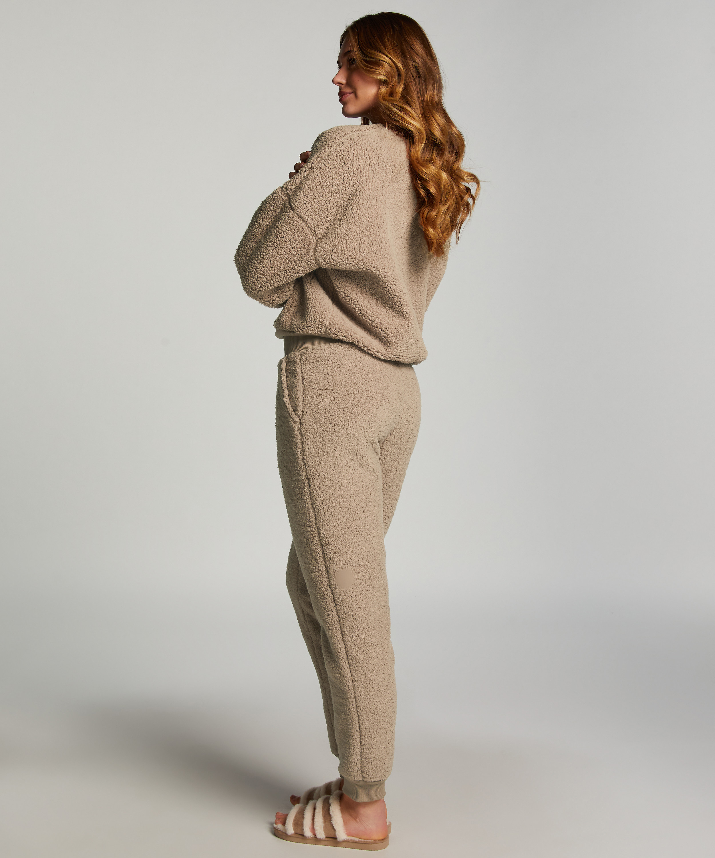 Fleece-topp Teddy, Brun, main