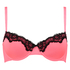 Formpressad bygel-bh Secret lace contrast, Rosa