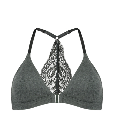 Chloe formpressad triangel-bralette av bomull, Gr&aring;