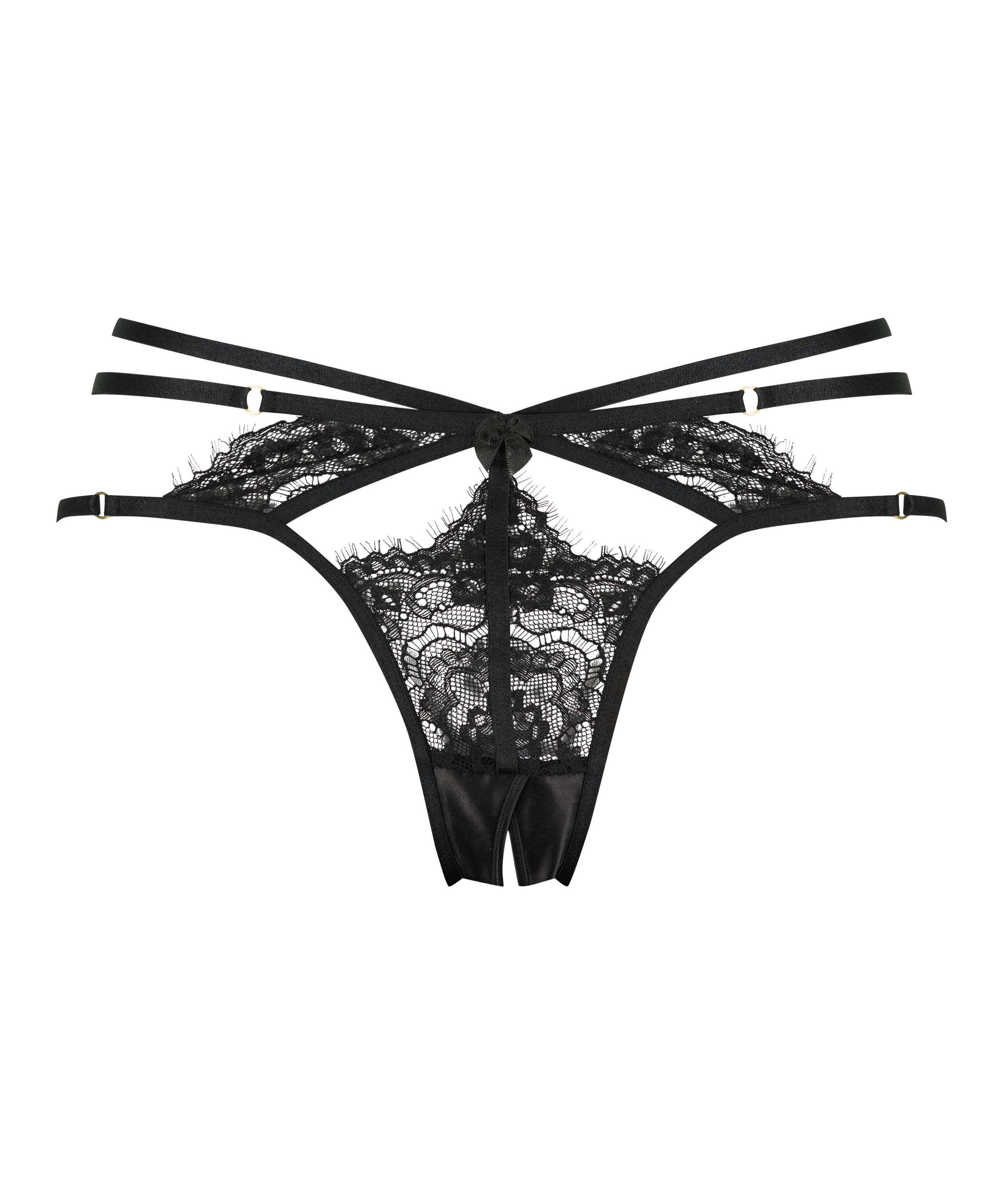 Seraphina brazilian-trosa med &ouml;ppen gren, Svart, main