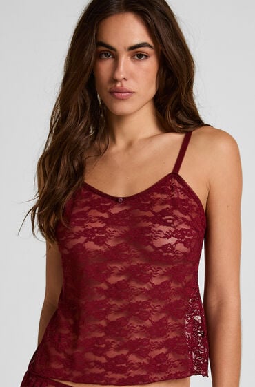 Hunkemöller Hheltäckande spetslinne Röd