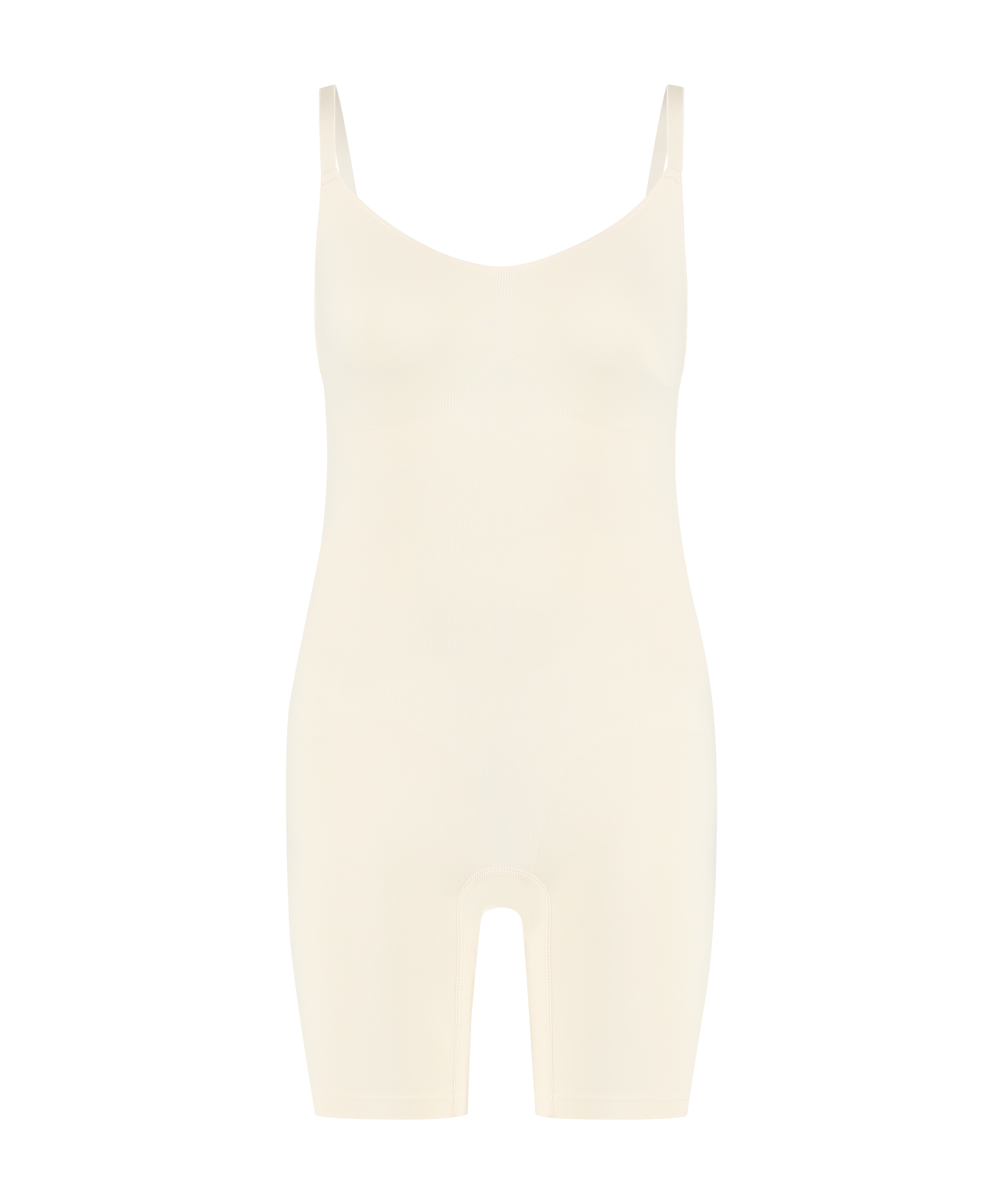 En sömlös bodysuit med högt skurna ben, Beige, main