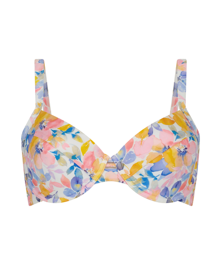 Vadderad bikini&ouml;verdel med bygel Palma, Vit