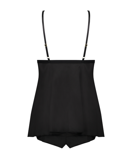 Babydoll Satin Mariah, Svart