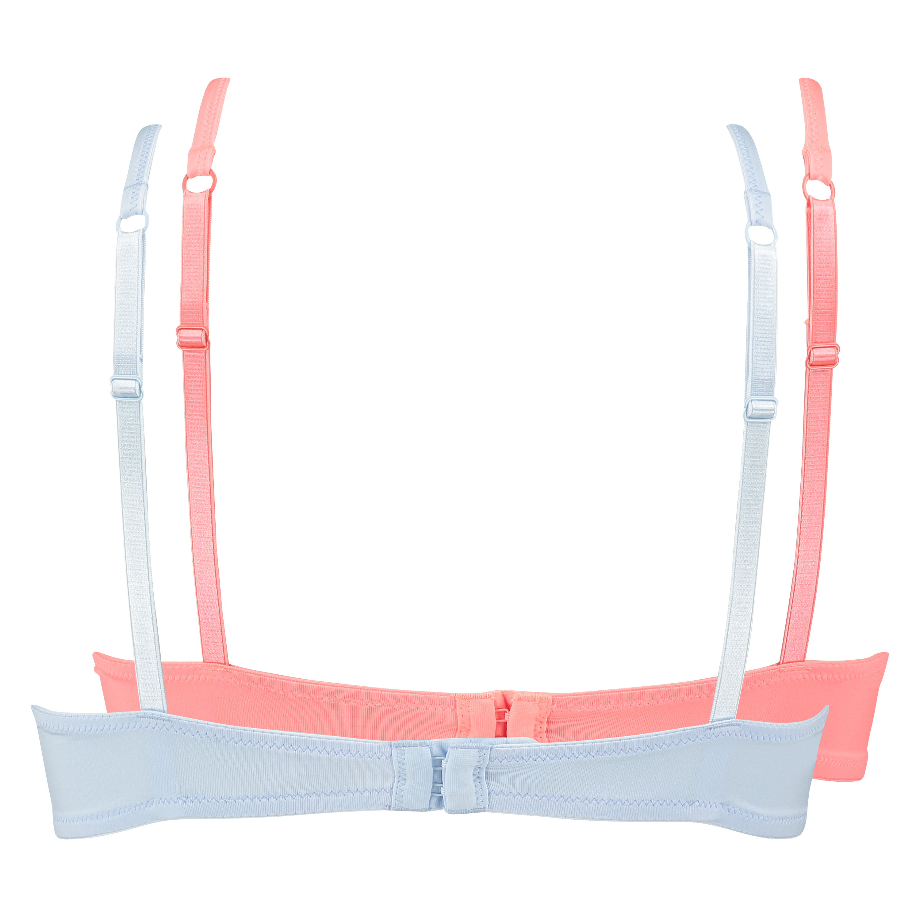 Formpressad bygel-bh, 2-pack, Bl&aring;, main