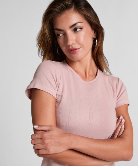 Pointelle-topp, Rosa