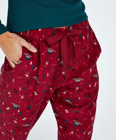 Pyjamasbyxa Twill, röd