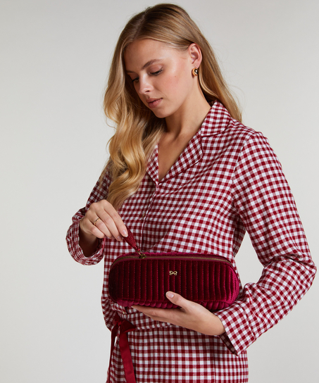 Sminkväska Velour, Röd