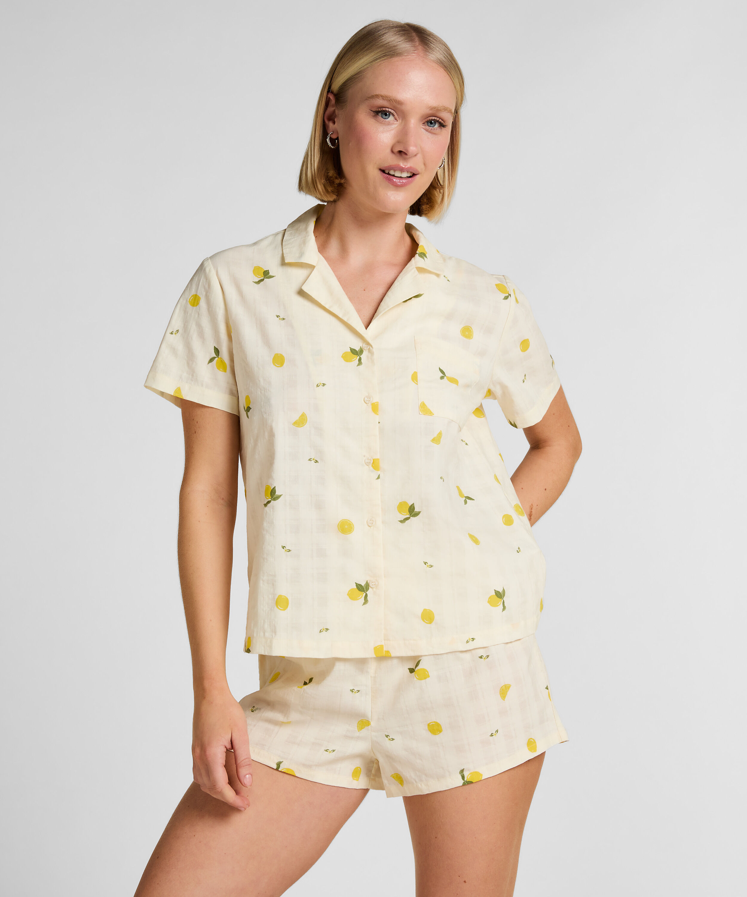 Citron Pyjamas Set, Vit
