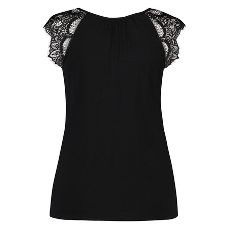 Linne Jersey Lace, Svart