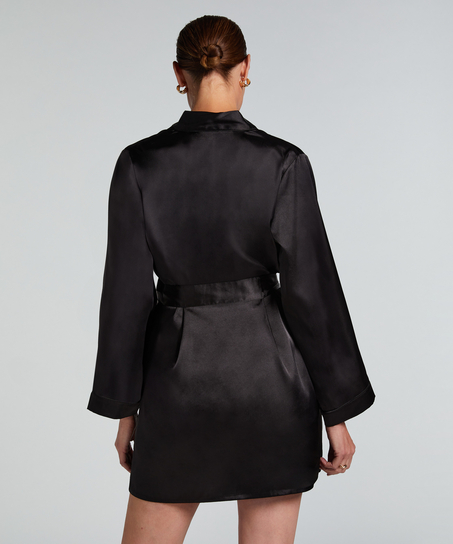 Kimono Satin, Svart