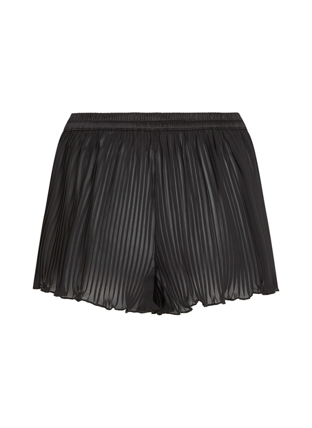Plisse shorts, Svart