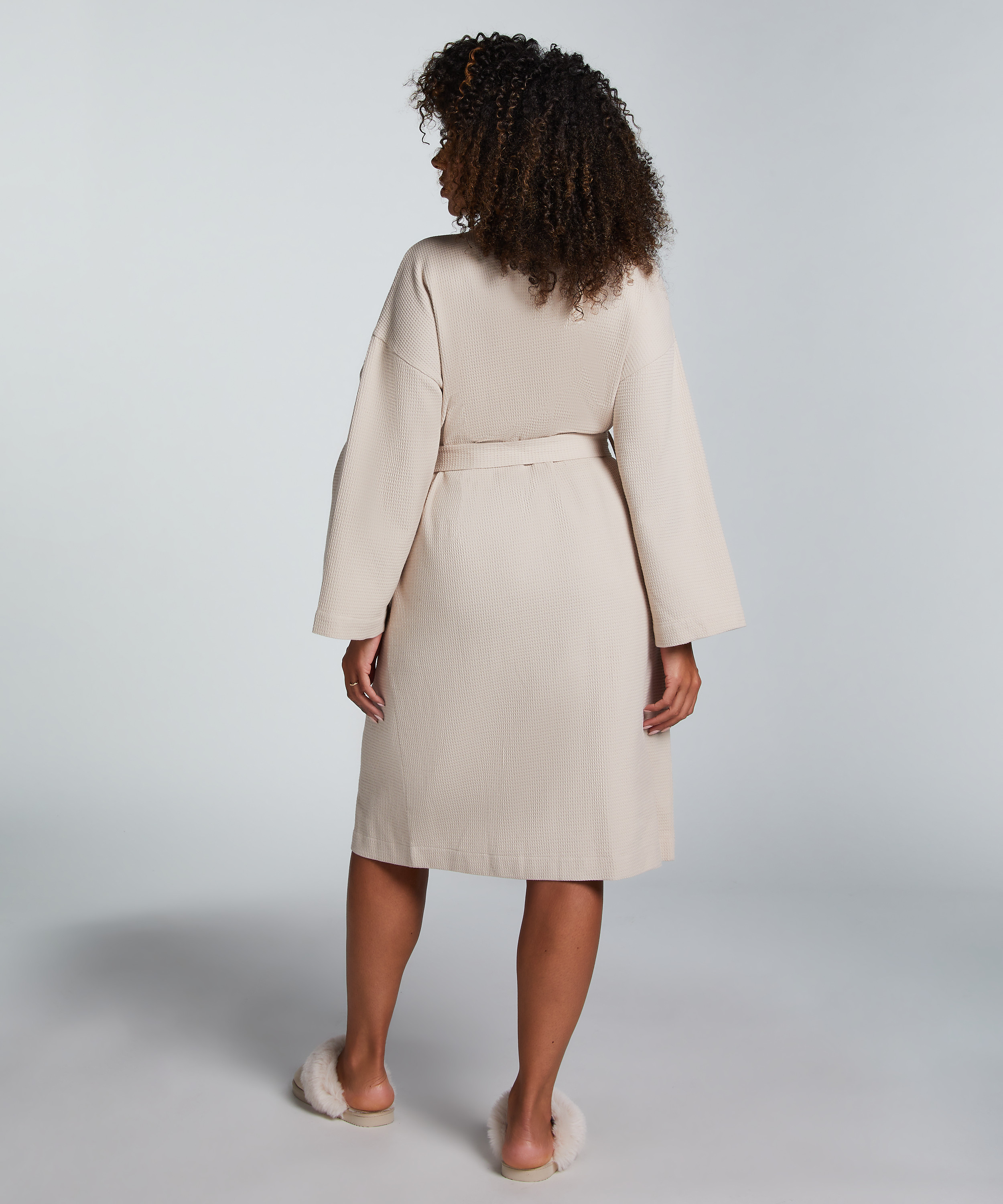 Morgonrock Waffle, Beige, main