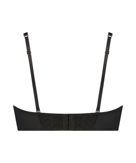 Formpressad axelbandslös bygel-bh Daisy, Svart