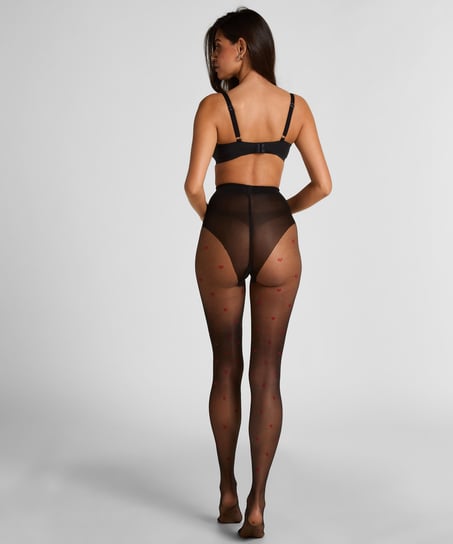 Strumpbyxor 15 Denier tryck, Svart