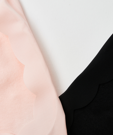 Lasercut footsie-strumpa (2 par), Rosa