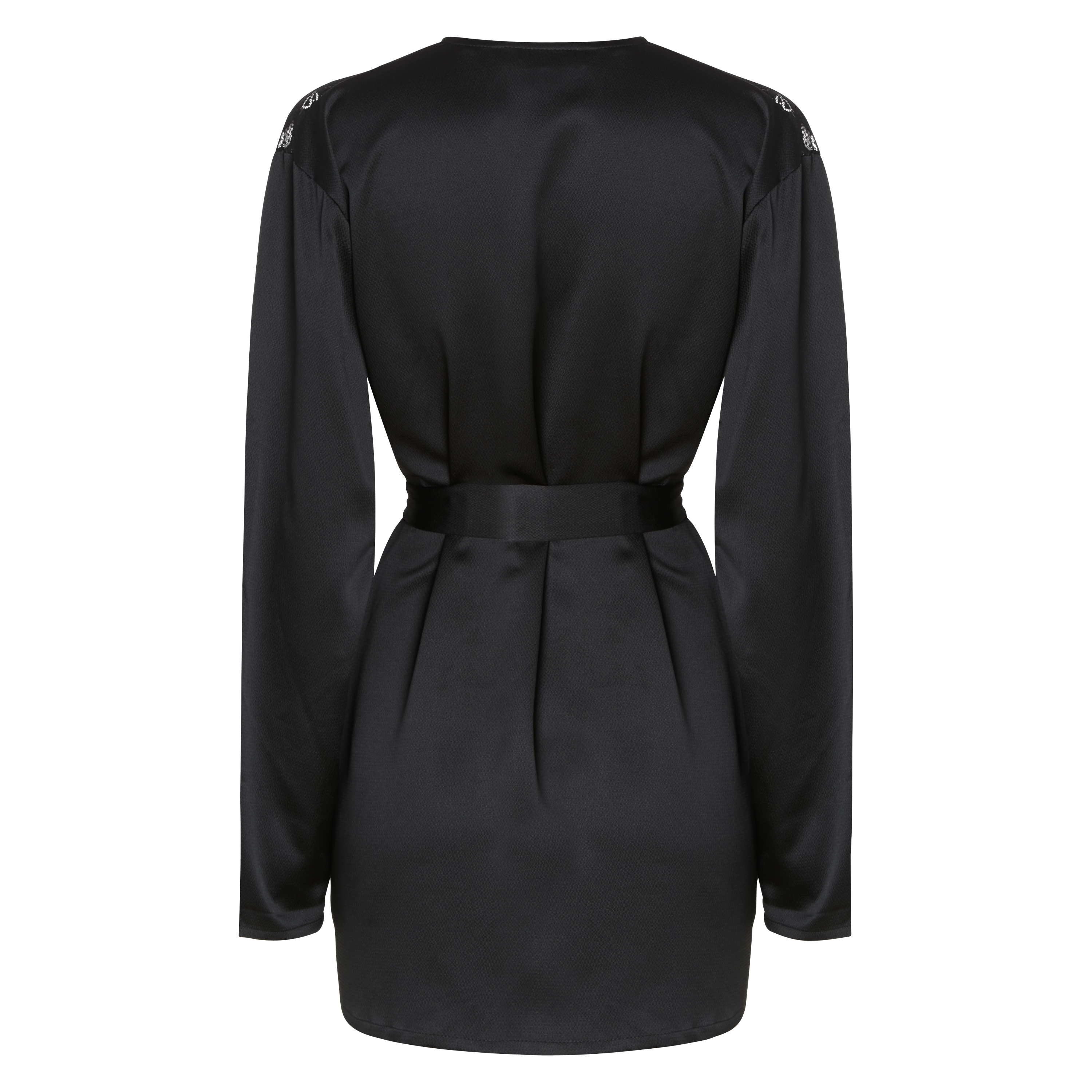 Kimono Hammered satin, Svart, main