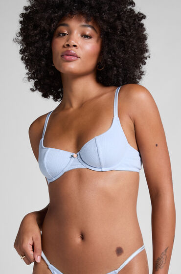 Hunkemöller Pointelle icke-formpressad bygel-bh Blå
