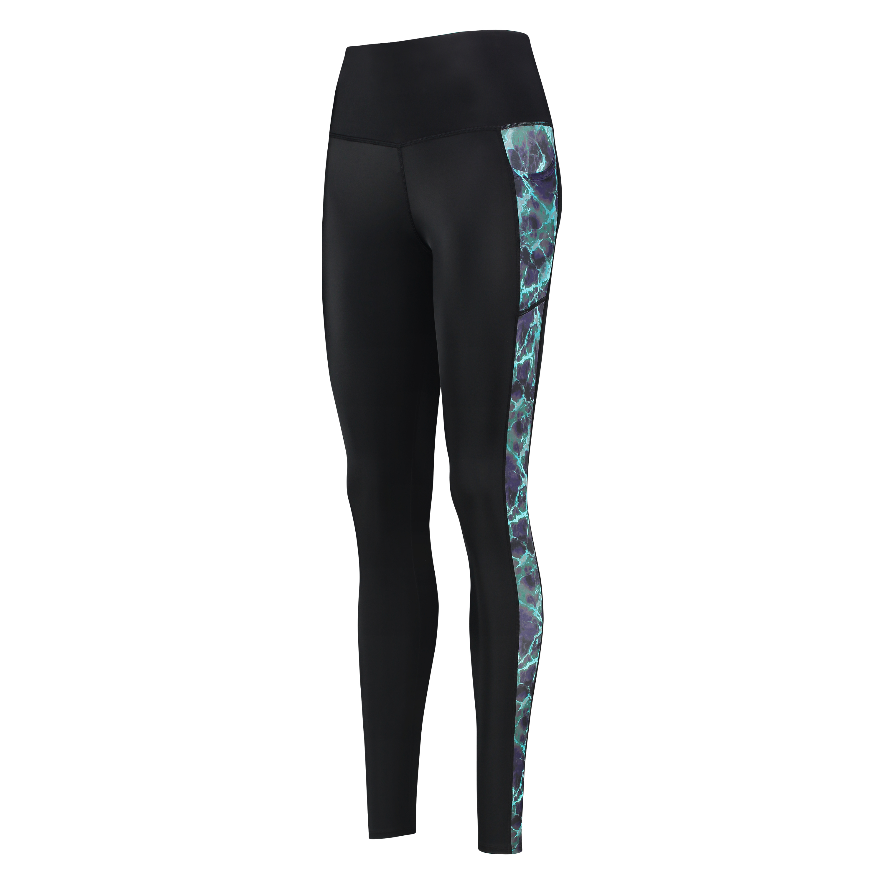 HKMX Sportleggings Marble med h&ouml;g midja niv&aring; 3, bl&aring;, main