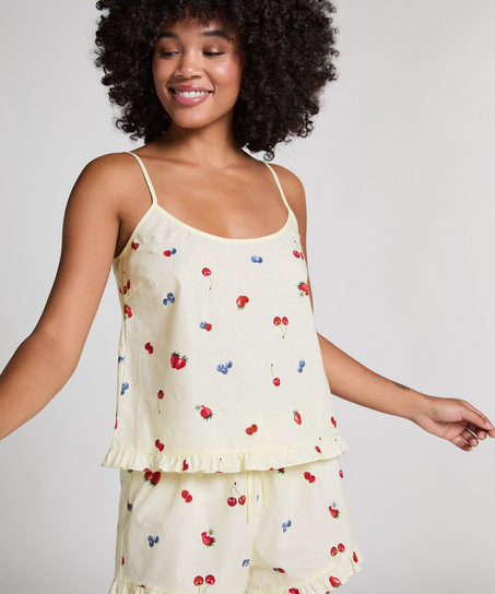 Cami i vävt tyg, Gul