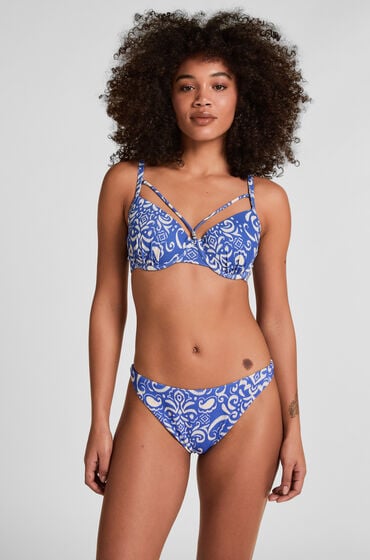 Hunkemöller Cancun högt skuren bikiniunderdel Blå