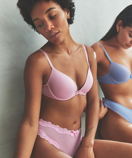 Formpressad bygel-bh Plunge, Rosa